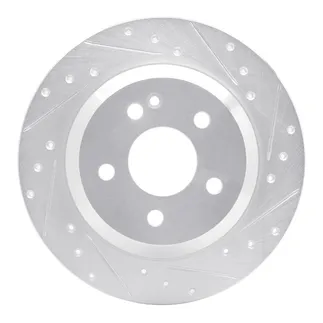 R1 Concepts EDZ-63161R Brake Rotor Drilled and Slotted Silver